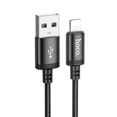 Кабель Hoco X89 USB-A to Lightning 2.4A 2m Black (6942007646451)