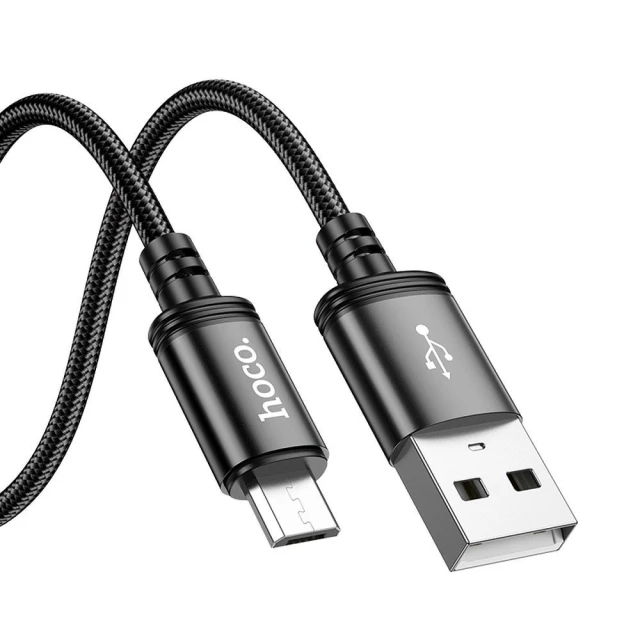 Кабель Hoco X89 USB-A to Micro USB 2.4A 2m Black (6942007646468)