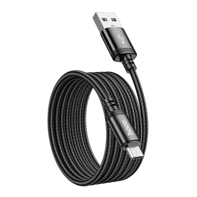 Кабель Hoco X89 USB-A to Micro USB 2.4A 2m Black (6942007646468)