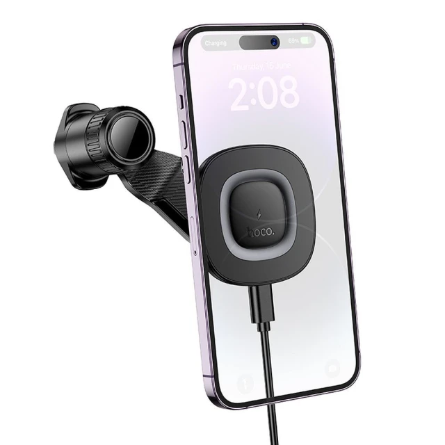 Автотримач Hoco HW30 15W Black (6942007646925)