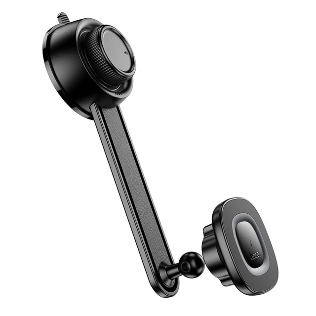 Автотримач Hoco HW31 бездротова зарядка 15W на торпеду Black (6942007646932)