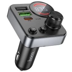 Трансмітер автомобільний Hoco E86 Bluetooth 2 x USB A + USB C QC3.0 PD 48W Black (6942007646956)