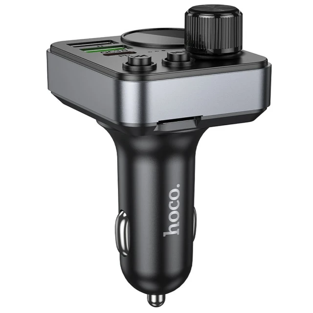 Трансмітер автомобільний Hoco E86 Bluetooth 2 x USB A + USB C QC3.0 PD 48W Black (6942007646956)