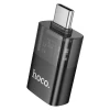 Адаптер Hoco UA36B OTG USB-C на USB-A Transparent Black (6942007647199)