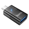 Адаптер Hoco UA36B OTG USB-C на USB-A Transparent Black (6942007647199)