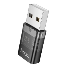Адаптер Hoco UA36C USB A to USB C Transparent Black (6942007647212)