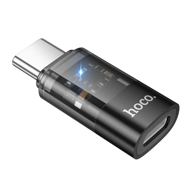 Адаптер USB C на Lightning Hoco UA36D Clear (6942007647236)