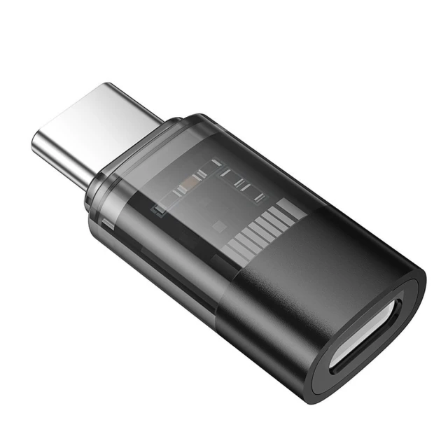 Адаптер USB C на Lightning Hoco UA36D Clear (6942007647236)