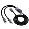 Кабель Hoco U139 2в1 USB-C на USB-C + Lightning 5A 100W 1.2 м Black (6942007647656)