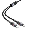 Кабель Hoco U139 2в1 USB-C на USB-C + Lightning 5A 100W 1.2 м Black (6942007647656)