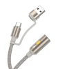 Кабель Hoco UA38B USB A / USB C - прикуриватель автомобильный 0,3 м Gold (6942007647748)