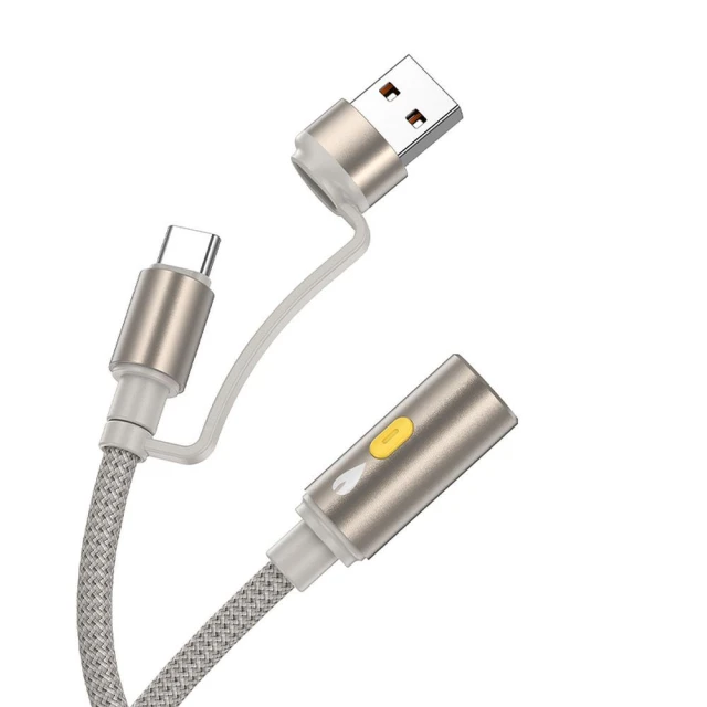 Кабель Hoco UA38B USB A / USB C - прикуриватель автомобильный 0,3 м Gold (6942007647748)