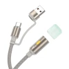 Кабель Hoco UA38C USB A / USB C з LED-підсвічуванням 0,3 м Gold (6942007647762)