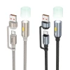 Кабель Hoco UA38C USB A / USB C з LED-підсвічуванням 0,3 м Gold (6942007647762)