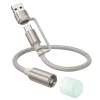 Кабель Hoco UA38C USB A / USB C з LED-підсвічуванням 0,3 м Gold (6942007647762)