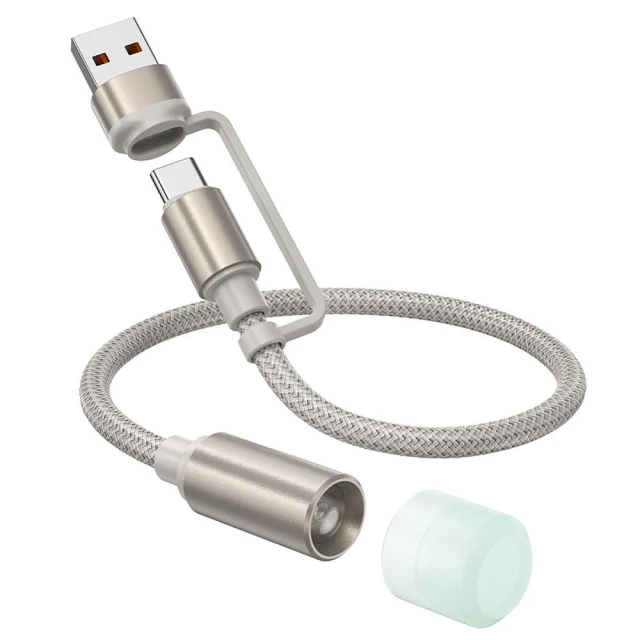 Кабель Hoco UA38C USB A / USB C з LED-підсвічуванням 0,3 м Gold (6942007647762)