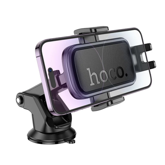 Автодержатель Hoco H79 универсальный на стекло/панель Black (6942007647892)