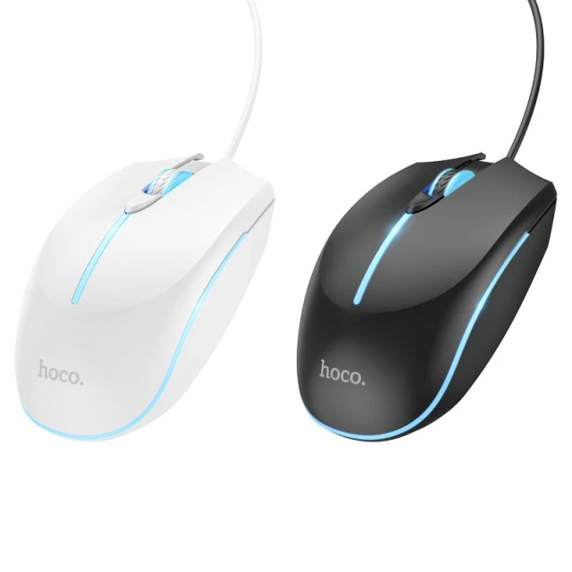 Мышь игровая проводная Hoco GM37 USB A 2400 dpi White (6942007647960)