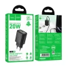 Мережевий зарядний пристрій Hoco N60 USB C QC PD 20W Black (6942007648615)