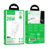 Мережевий зарядний пристрій Hoco N60 USB C QC PD 20W White (6942007648622)