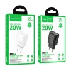 Мережевий зарядний пристрій Hoco N60 USB C QC PD 20W White (6942007648622)