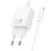 Мережевий зарядний пристрій Hoco N60 USB C QC PD 20W + кабель USB C to Lightning White (6942007648646)