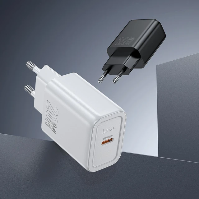 Зарядное устройство Hoco N60 USB C QC PD 20W + кабель USB C to USB C White (6942007648660)