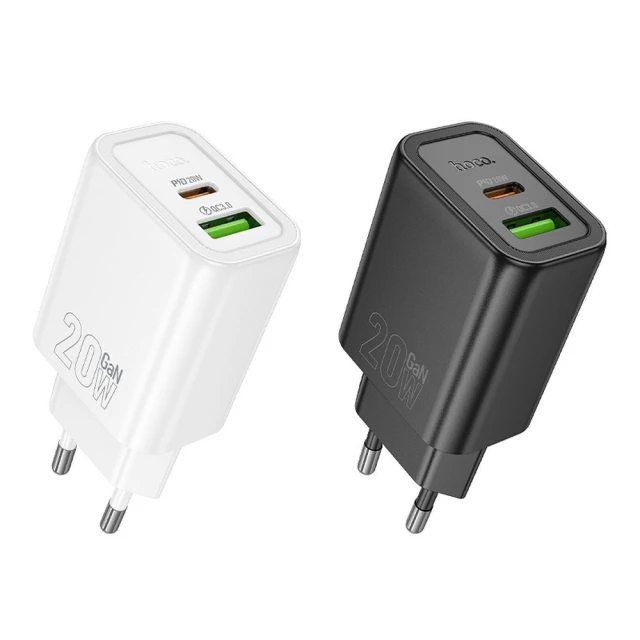 Зарядний пристрій Hoco N61 USB A + USB C QC3.0 PD 3A 20W Black (6942007648677)