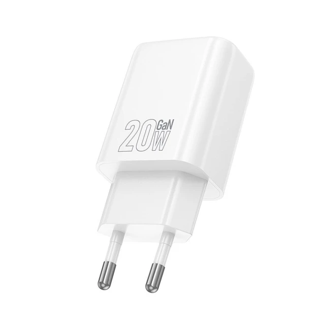 Мережевий зарядний пристрій Hoco N61 USB A + USB C QC3.0 PD 20W White (6942007648684)
