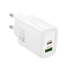 Мережевий зарядний пристрій Hoco N61 USB A + USB C QC3.0 PD 20W White (6942007648684)