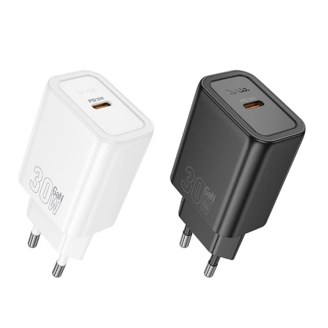 Мережевий зарядний пристрій Hoco N62 USB C QC PD 30W Black (6942007648738)