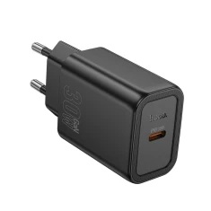 Мережевий зарядний пристрій Hoco N62 USB C QC PD 30W Black (6942007648738)
