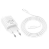 Сетевое зарядное устройство Hoco N62 USB C QC PD 30W + кабель USB C to Lightning White (6942007648769)