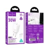 Мережевий зарядний пристрій Hoco N62 USB C QC PD 30W + кабель USB C to USB C White (6942007648783)
