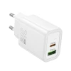 Мережевий зарядний пристрій Hoco N63 USB A + USB C QC3.0 PD 30W White (6942007648806)