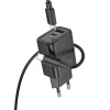 Мережевий зарядний пристрій Hoco N63 USB A + USB C QC3.0 PD 30W + кабель USB C до Lightning Black (6942007648813)