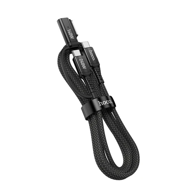 Кабель Hoco U142 2в1 USB-C to USB-C/Mag3 240W 1.8м Black (6942007648943)