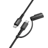 Кабель Hoco U142 2в1 USB-C to USB-C/Mag3 240W 1.8м Black (6942007648943)