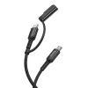 Кабель Hoco U142 2в1 USB-C to USB-C/Mag3 240W 1.8м Black (6942007648943)
