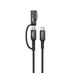 Кабель Hoco U142 2в1 USB-C to USB-C/Mag3 240W 1.8м Black (6942007648943)