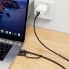 Кабель Hoco U142 2в1 USB-C to USB-C/Mag3 240W 1.8м Black (6942007648943)