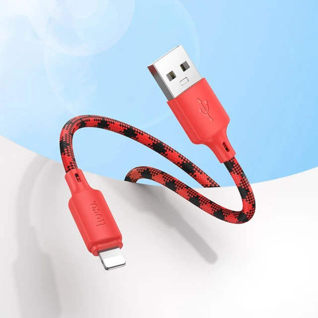 Кабель Hoco X116 USB-A to Lightning 2.4A 1m Gradient Red (6942007650786)