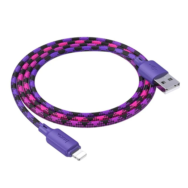 Кабель Hoco X116 USB-A to Lightning 2.4A 1m Gradient Purple (6942007650793)