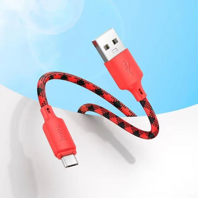 Кабель Hoco X116 USB-A to Micro USB 2.4A 1m Red (6942007650809)