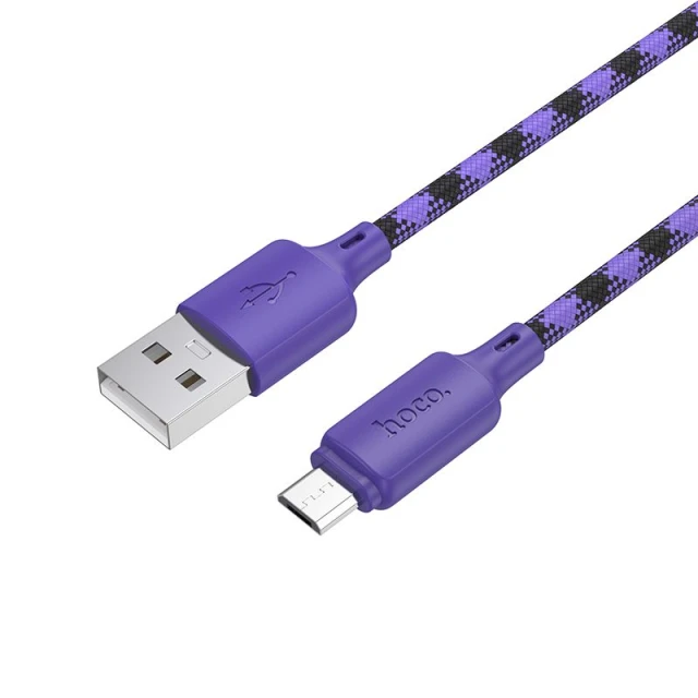 Кабель Hoco X116 USB-A to Micro USB 2.4A 1m Purple (6942007650816)