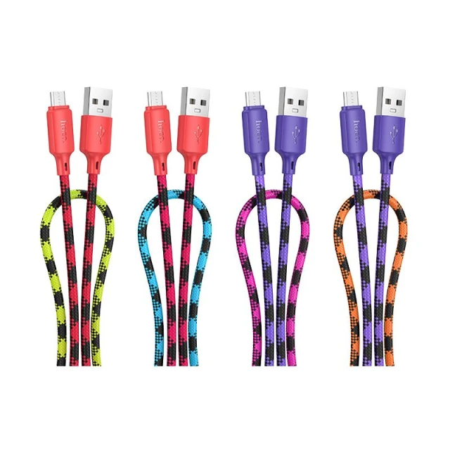 Кабель Hoco X116 USB-A to Micro USB 2.4A 1m Purple (6942007650816)