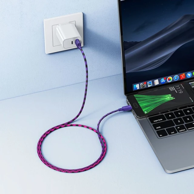 Кабель Hoco X116 USB-A to Micro USB 2.4A 1m Purple (6942007650816)