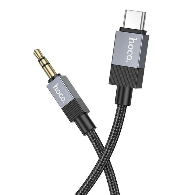 Кабель Hoco UPA32B AUX Jack 3.5mm to USB C 1 m Black (6942007650908)