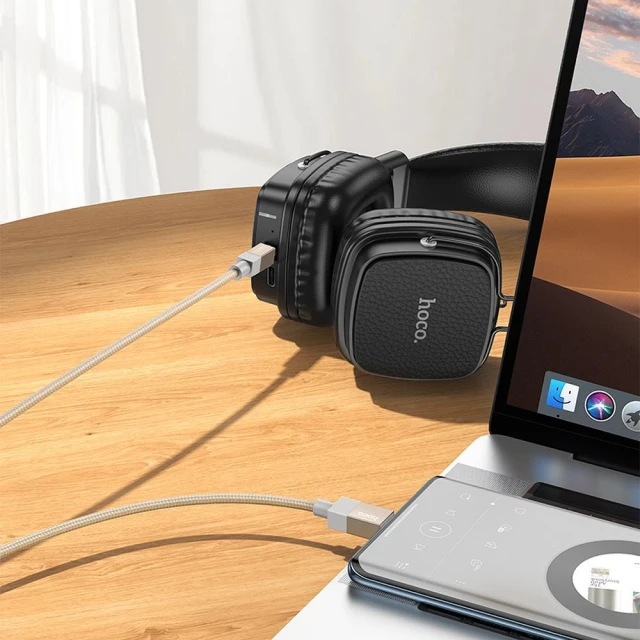 Кабель Hoco UPA32B AUX Jack 3.5mm to USB C 1 m Black (6942007650908)