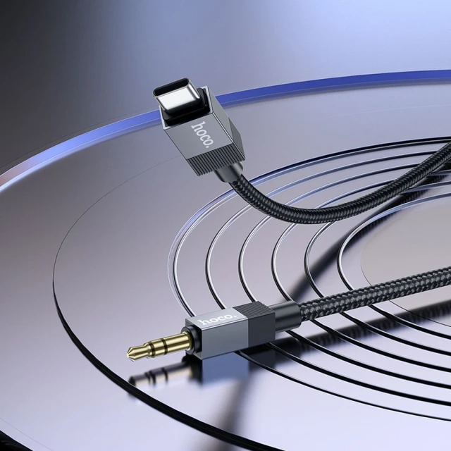 Кабель Hoco UPA32B AUX Jack 3.5mm to USB C 1 m Black (6942007650908)